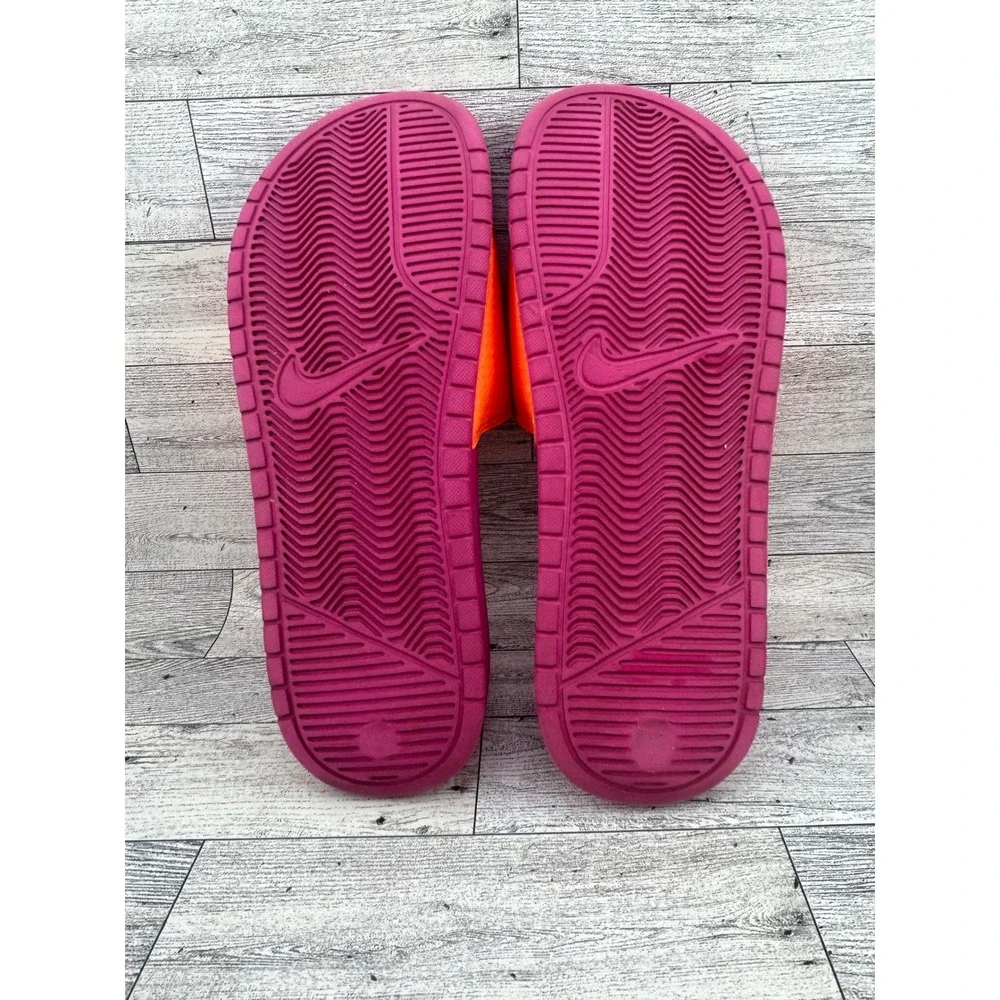 Nike Benassi JDI Women Orange Magenta Slides Sandals‎ 312432-866 Size 9